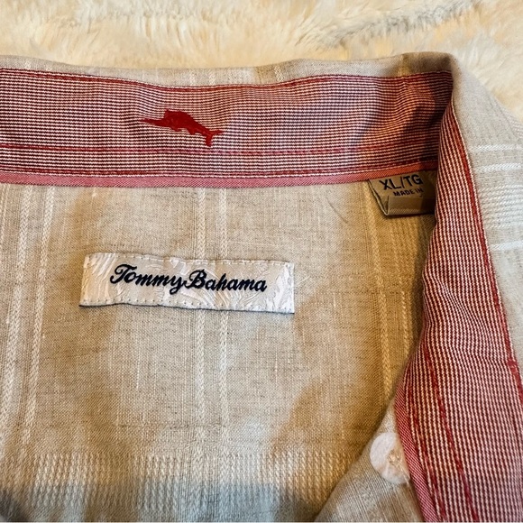 Tommy Bahama Linen Button Down Shirt Off-White Long Sleeve Textured Men’s Sz XL - Picture 5 of 7